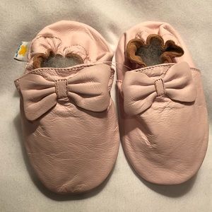 Ministar Baby Shoes Soft Pink Leather 12-18 mos